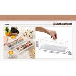 Cake Holder - Acrylic with Grey Lid Serving Tray Artisanal Style Angel Theme Gifts