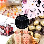 Acrylic Display Case - BENECREAT 2pcs Anti-Dust Clear 12cm Square Cube Hinged Lid