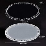 DIY Crochet Bag Material - 2pcs Clear Acrylic 7"/18cm Diameter Round Circle 45 Holes