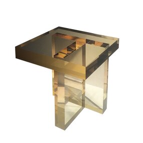 Side Table - Nordic Golden Light Luxury Modern Living Room Sofa Corner Acrylic Gradient
