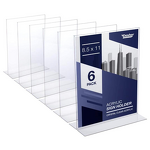 Sign Display Holder - Double Sided Clear Acrylic 4x6 5x7 8.5x11 A5 Plastic Table Menu