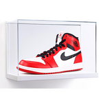 Wall Mounted Display Case - Custom Acrylic with Lift-Off Top for Shoes Display Rack