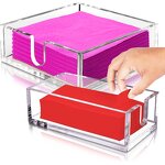 Napkin Holder - Craft Acrylic Guest Towel Clear Bathroom Paper Hand Towels Storage Tray