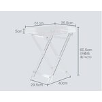 Side Table - Acrylic Bedside Stand Breakfast Coffee Stool Storage Shelves Home Decor