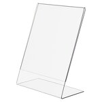 Menu Stand - Clear Acrylic Table Slanted Display Sign with/without Business Card Holder