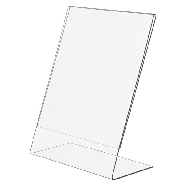 Menu Stand - Clear Acrylic Table Slanted Display Sign with/without Business Card Holder