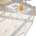 Side Table - Acrylic Bedside Stand Breakfast Coffee Stool Storage Shelves Home Decor