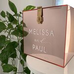 Wedding Card Money Box - FREE Name Customised Rose Gold Acrylic Charity Donation Box