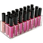 Lipstick Holder - 24 Spaces Clear Acrylic Makeup Lipgloss Organizer Nail Polish Rack