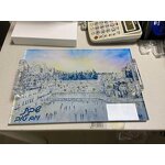 Serving Tray - Factory Lucite Challah with Brass Handles Acrylic Jewish with Printing