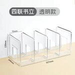 Book Organizer - Modern Acrylic Desktop Expandable Bookends for Home Office School