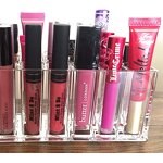 Lipstick Holder - 24 Spaces Clear Acrylic Makeup Lipgloss Organizer Nail Polish Rack