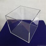 Display Stand - Customed Colored Acrylic Cube Square 5 Sided Box Perspex Tray Holder