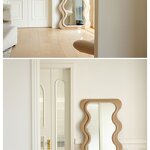 Dressing Mirror - Genuine Ins Wave Full Body Home Retro Wall Floor Nordic