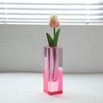 Flower Vase - Creative Simple Pluggable Dry Flower Hydroponic Nordic Acrylic Color