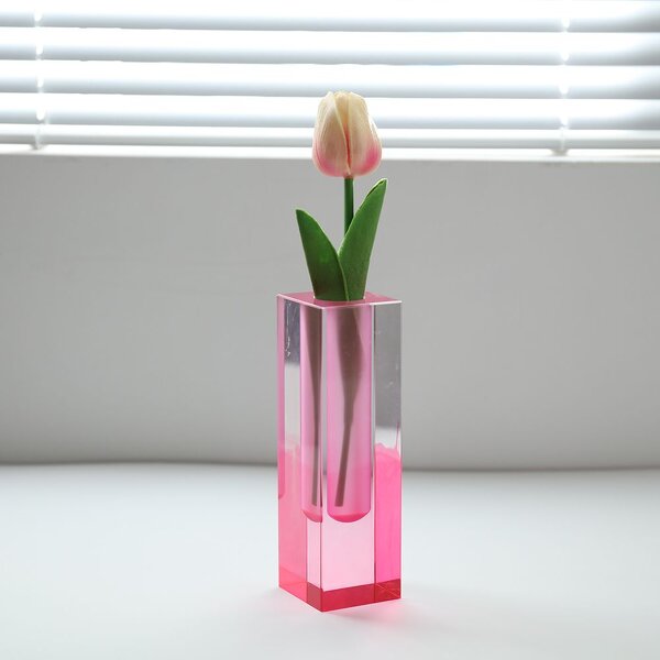 Flower Vase - Creative Simple Pluggable Dry Flower Hydroponic Nordic Acrylic Color