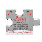 Photo Frame - Acrylic Transparent Puzzle Ornament Novelty Desktop Decoration for Holidays