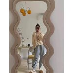 Full Length Mirror - Hot Sale Ins Wave Shape Plastic Frame for Bedroom Living Room