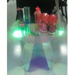 Acrylic Table - Round Colorful Newest Low Price Iridescent Rainbow