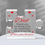 Photo Frame - Acrylic Transparent Puzzle Ornament Novelty Desktop Decoration for Holidays