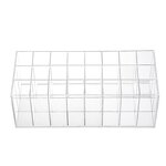 Lipstick Holder - 24 Spaces Clear Acrylic Makeup Lipgloss Organizer Nail Polish Rack
