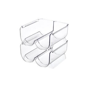 Wine Display Storage Box - Clear with Fridge Water Bottle Holder Organizer Rack