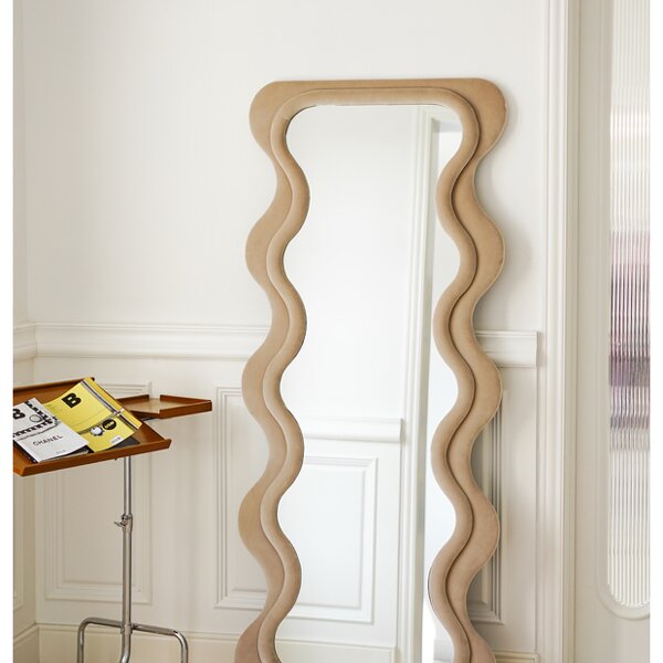 Dressing Mirror - Genuine Ins Wave Full Body Home Retro Wall Floor Nordic