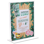 Sign Display Holder - Double Sided Clear Acrylic 4x6 5x7 8.5x11 A5 Plastic Table Menu