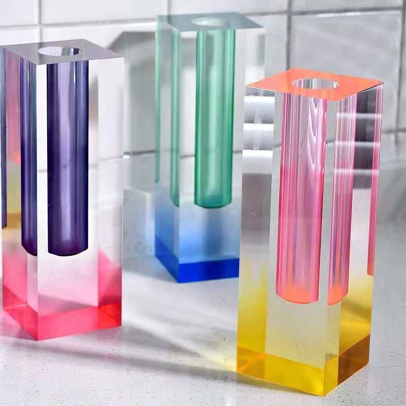 Flower Vase - Wholesale Living Room Colorful Wedding Plastic Tall Acrylic