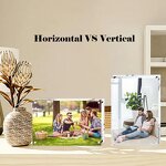 Photo Card Frame - Custom Sized Double-Sided Clear Acrylic Magnetic Desktop with Angel Theme