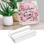 Sign Holders - 10 Pack Clear Acrylic Wedding Table Numbers Display Stands Place Card