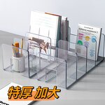 Book Organizer - Modern Acrylic Desktop Expandable Bookends for Home Office School