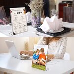 Menu Stand - Clear Acrylic Table Slanted Display Sign with/without Business Card Holder