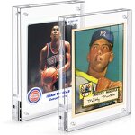 Card Display Frame - Acrylic Magnetic Trading Desktop Display and Protector 2 Sets