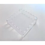 Acrylic Tray - Customizable 8 X 8 Clear with Anti-Slip Pads Magnetic Mat for Photos