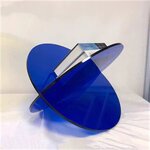 Bookshelf - Blue Acrylic Magazine Holder Minimalist Modern Home