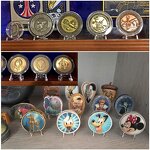 Easel Stands - 12 Packs Acrylic Clear Mini for Displaying Coins Pocket Watches Capsules