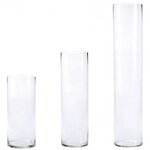 Flower Vase - Acrylic Cylinder Decorative Centerpiece Home Wedding Non Breakable 5"X8"