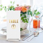 Display Stand - 10pcs Clear Acrylic with Slot for Menu Place Card Restaurant Party