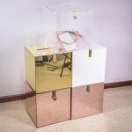 Wedding Card Money Box - FREE Name Customised Rose Gold Acrylic Charity Donation Box