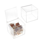 Acrylic Display Case - BENECREAT 2pcs Anti-Dust Clear 12cm Square Cube Hinged Lid