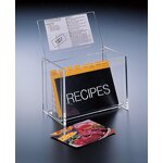 Recipe Box - Lid Display for 4 X 6 Cards Acrylic with Cards