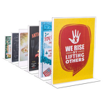 Sign Display Holder - Double Sided Clear Acrylic 4x6 5x7 8.5x11 A5 Plastic Table Menu