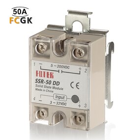 Fotek Type 50A SSR-50DD Solid State Relay - High Power Miniature 50A Sealed