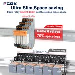 FCGK 280VAC Slim SSR Solid State Relay - DC to AC 41F-1Z-DA C2 5-24V 2A/6A