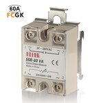 Fotek 60A Adjustable SSR-60VA Solid State Relay - High Power Miniature Resistor Control