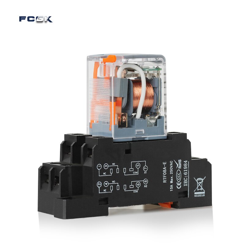 RYF08A-E Miniature Electromagnetic Relay - 30V DC 8 Pin Control 15A 250VAC High Power