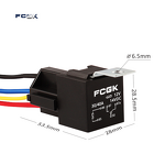 JD1914 5-Pin 40A Auto Electromagnetic Relay - DC12V Wire Harness Socket for Car