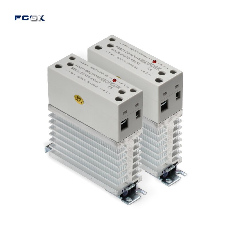 FCGK 25A DC Solid State Relay - Miniature DIN Module 24V 220V with Heatsink