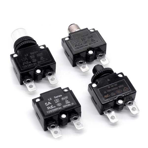 Thermal Switch Overload Protector - 10A Motor Switch Manual Electrical Thermal DC